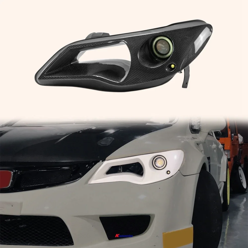 

For Honda 06-08 Civic Fd2 Epav2 Type Headlight Air Duct Lhd Driver Side (With Projector Ligh & Led) Carbon Fiber