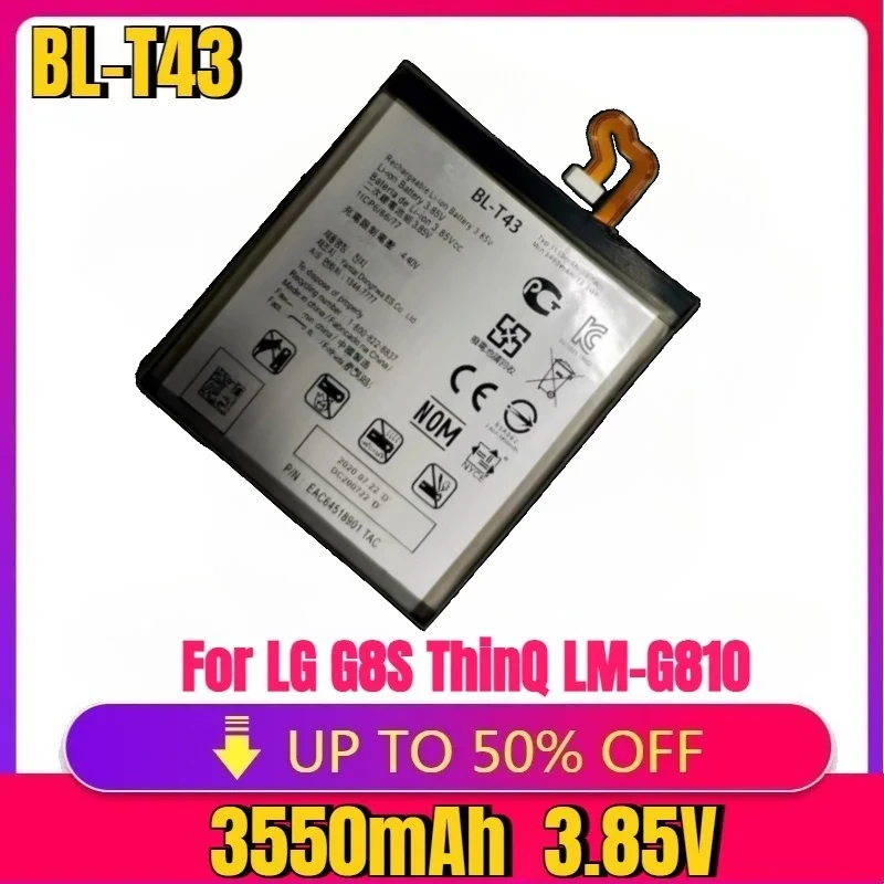 

Новый высококачественный сменный аккумулятор для BL-T43, 3550 мАч, новый аккумулятор для LG G8S ThinQ LM-G810, BL T43, аккумуляторы для телефонов