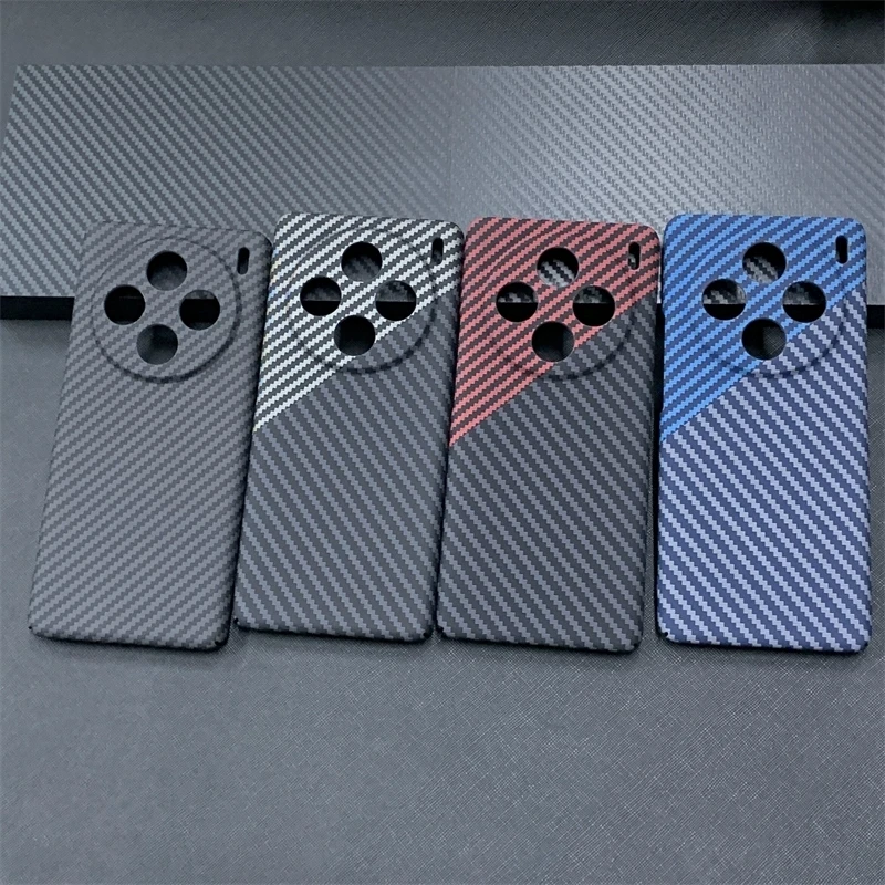 Original Founda For Vivo X100 Pro Case Carbon Fiber Texture Pattern Matte Hard Cover For Vivo X 100 X100Pro X90 Plus Hard Bumper