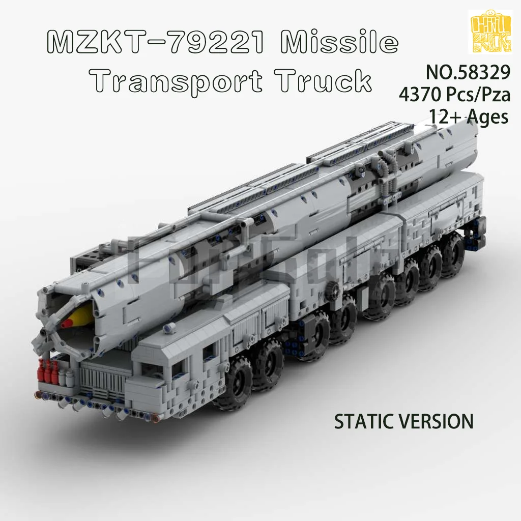 

Moc 58329 Missile Transport Truck Model With PDF Drawing LEGOin Building Blocks Bricks DIY Birthday Christmas Gifts