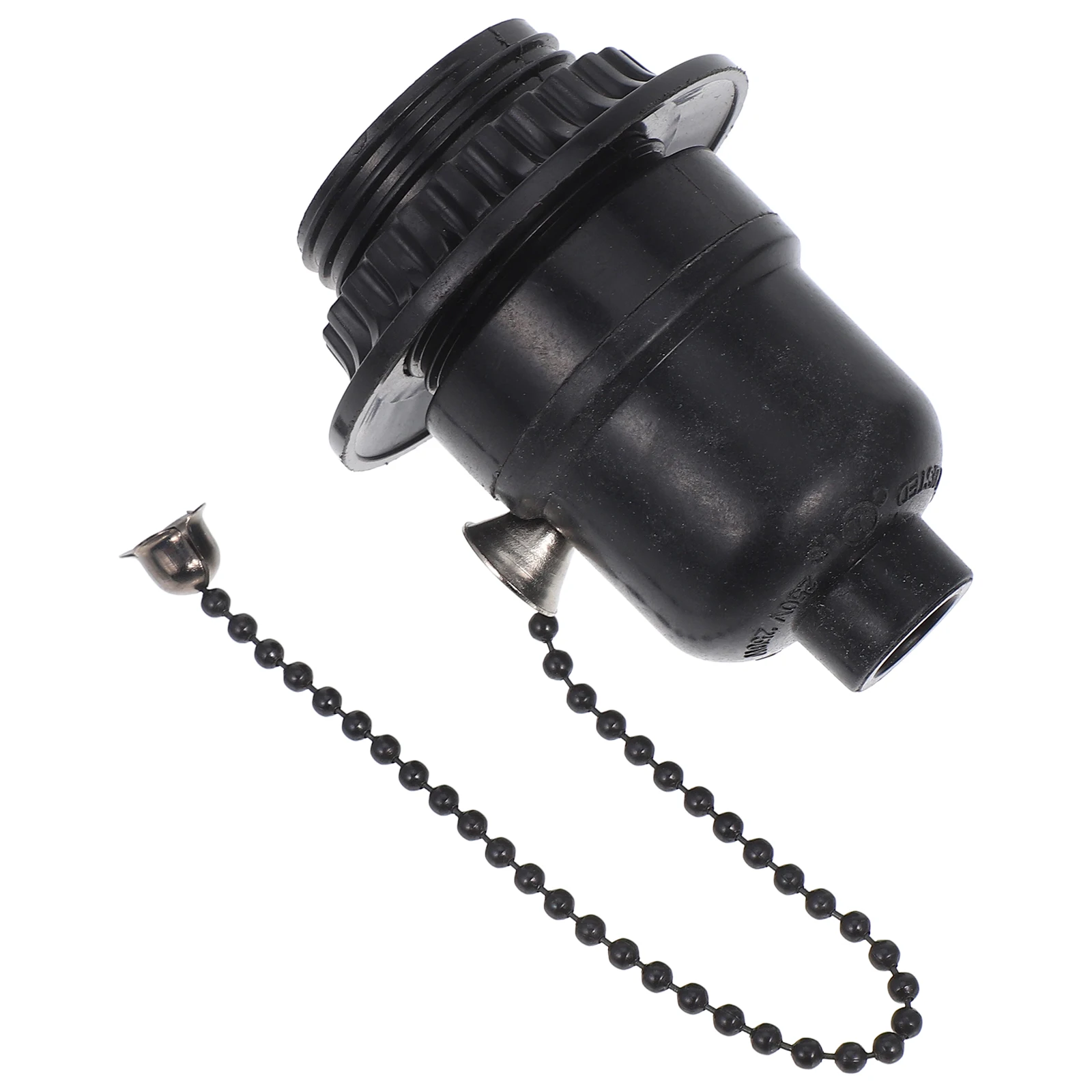

Black Pull-wire Switch Light Sockets Lamp Bulb Base E26 E27 Metal Lampholder Durable Compact Size Easy Install Replace Garage
