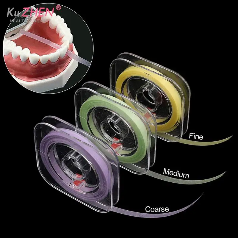 1 rolo 6m * 4mm tiras de polimento dental filme de poliéster matriz tiras resina dentes moagem lixar 50μm 30μm20μm material odontológico