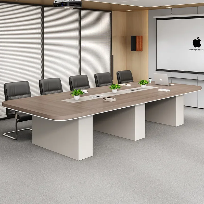 LTT1modern simple large rounded corner negotiation reception table and chair combination meeting room long table