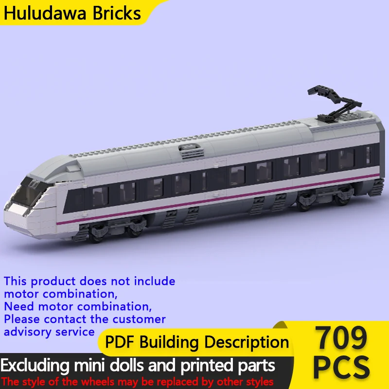 City Car Model MOC Building Bricks Serie 120 Electric Multiple Unit Modular Technology Children Holiday Gifts Assemble Toys Suit