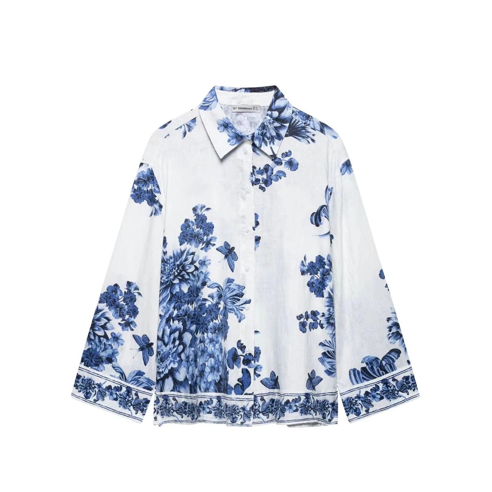 

Print Shirt Women Spring Casual Turn Down Collar Women's Blouse With Button Female Elegant Shirts & Blouses