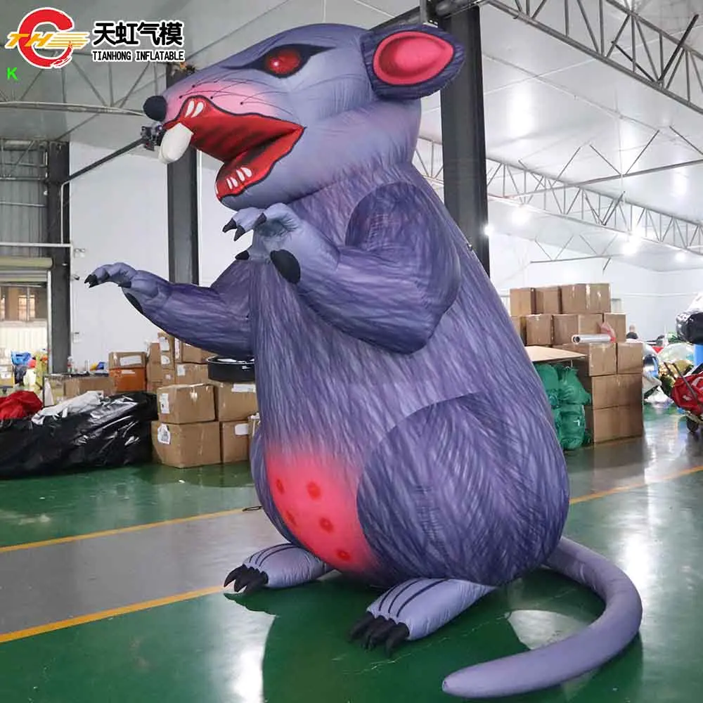 20ft hoge gigantische dieren cartoon opblaasbare rat baas cartoon opblazen opblaasbare muis replica voor reclame decoratie