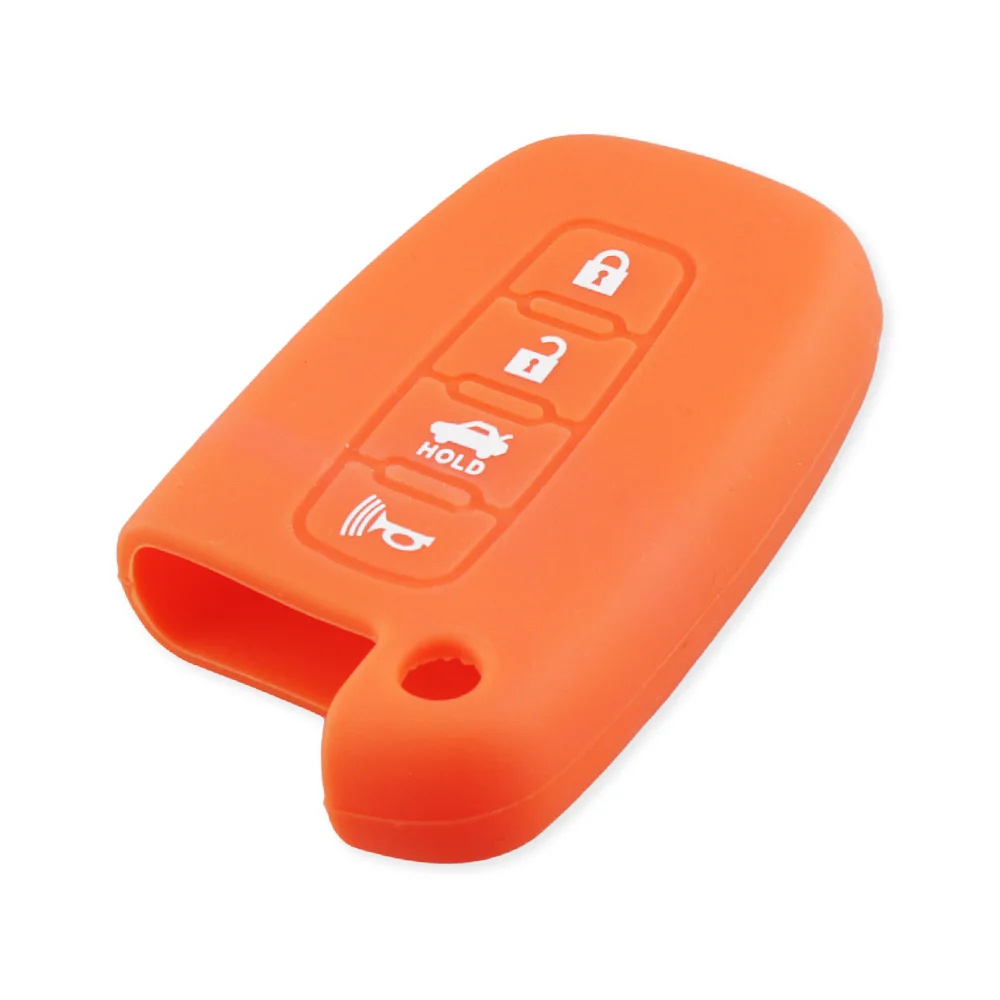 KEYYOU Silicone Cover Key Case For HYUNDAI Elantra Sonata Veloster for Kia Soul Sportage Car Remote Smart Fob Cover 4 Buttons