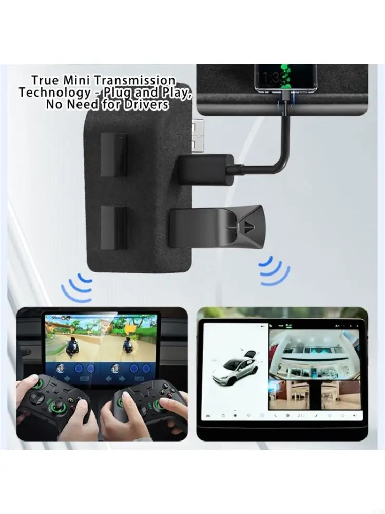 M76E Glove Box Extension Dock Central Control Splitter USB Shunt Hub Flocking Adapter