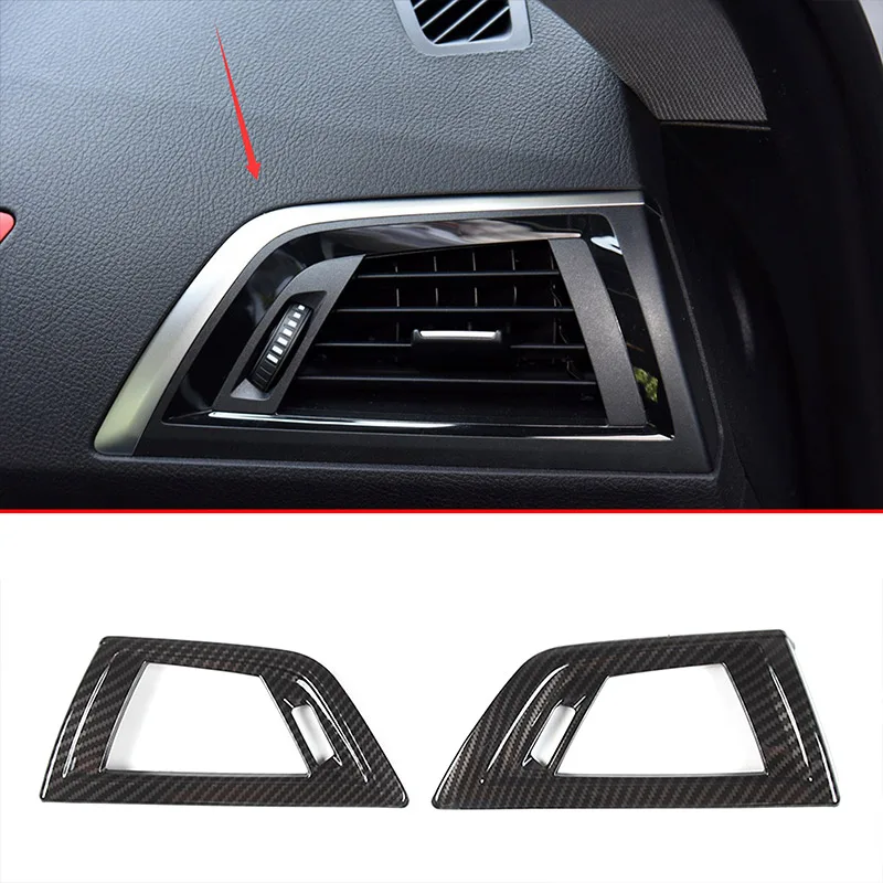 LHD ABS Carbon Fiber For BMW 1 2 Series F20 F21 F22 F23 2017-2019 Center Console Side Air Conditioning Vent Outlet Frame Trim