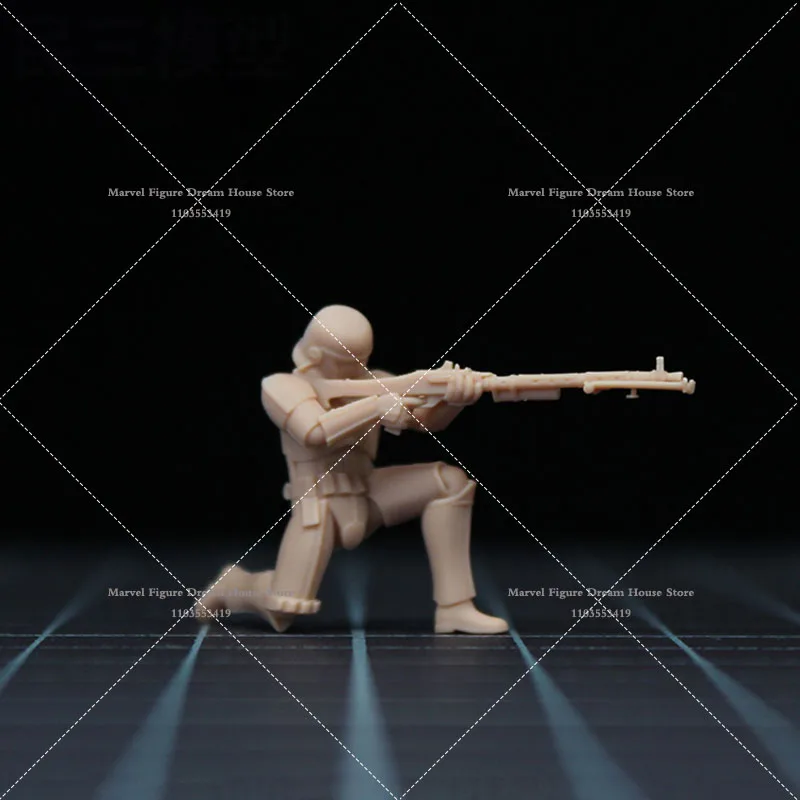 1/64 1/43 Scale Miniature Scene Doll White Mold Un-panited Star Wars Imperial Stormtrooper Miniature Action Figure Collection