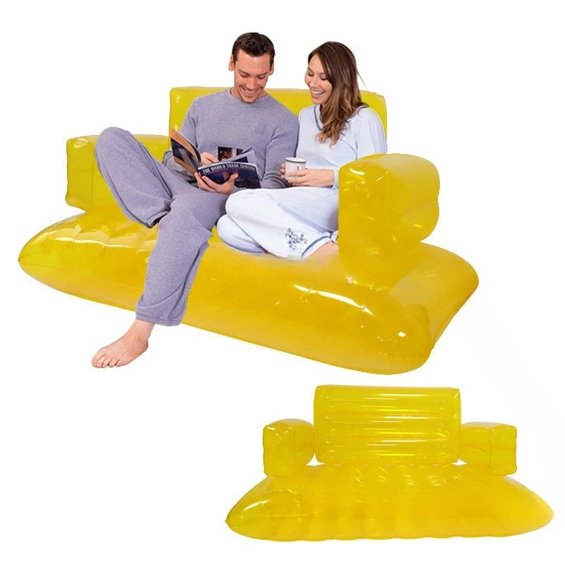 

Double camping inflatable sofa waterproof portable PVC inflatable transparent