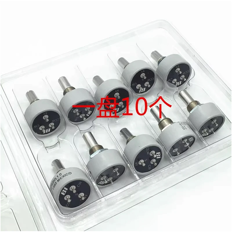 Potenciómetro de Plástico Conductivo 1K 2K 5K 10K 20K BI 6187R, Varistor Americano Original de Precisión Ilimitada de 360 Grados