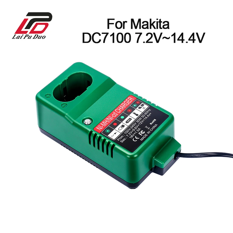 For Makita DC7100 7.2V~14.4V Ni-CD Ni-MH Battery Charger For DC711 DC9700 DC9710,DC18RA DC18SE Replacement Battery Charger