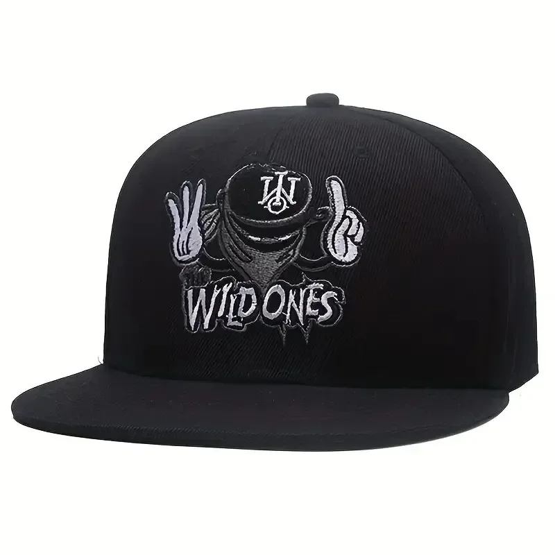 Gorra de béisbol hip-hop bordada unisex, sombrero ajustable para exteriores con protector solar