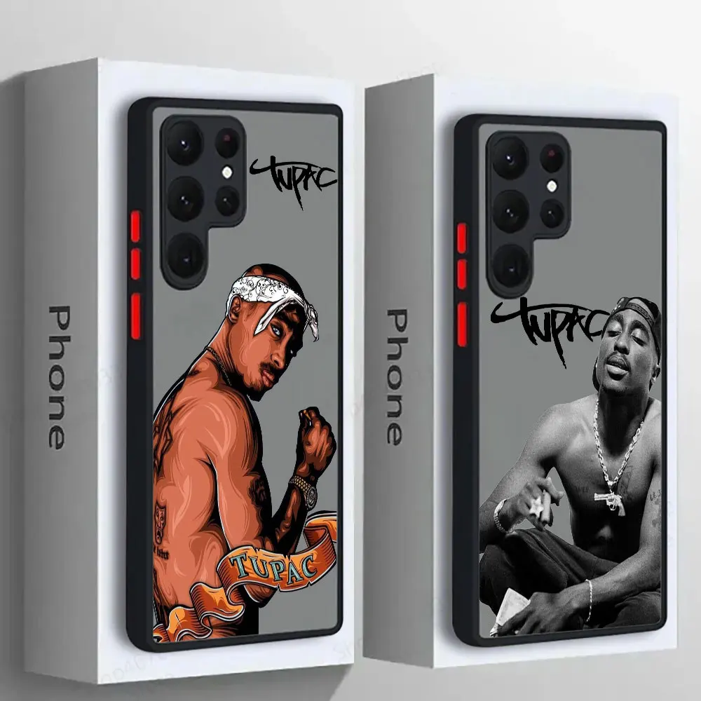 

Tupac 2PAC Rapper S25 Ultra Case For Samsung Galaxy S25 S24 S23 S21 S20 FE S22 Plus 5G Note20 Ultra Matte Shockproof Phone Cover