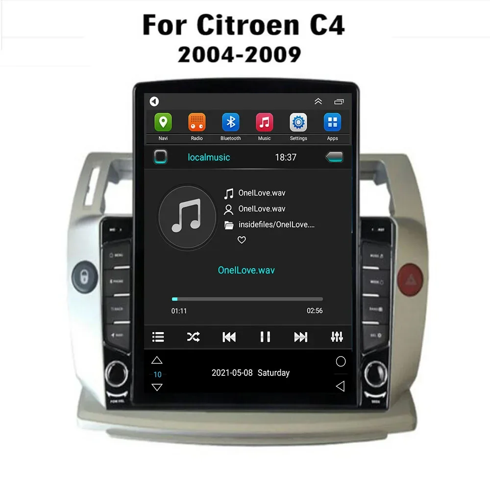 Radio con GPS para coche, reproductor Multimedia con Android 13,0, 5G, 2 Din, sin DVD, receptor estéreo, para Citroen C4, c-triomphe, c-quatre 2004, 2005-2009