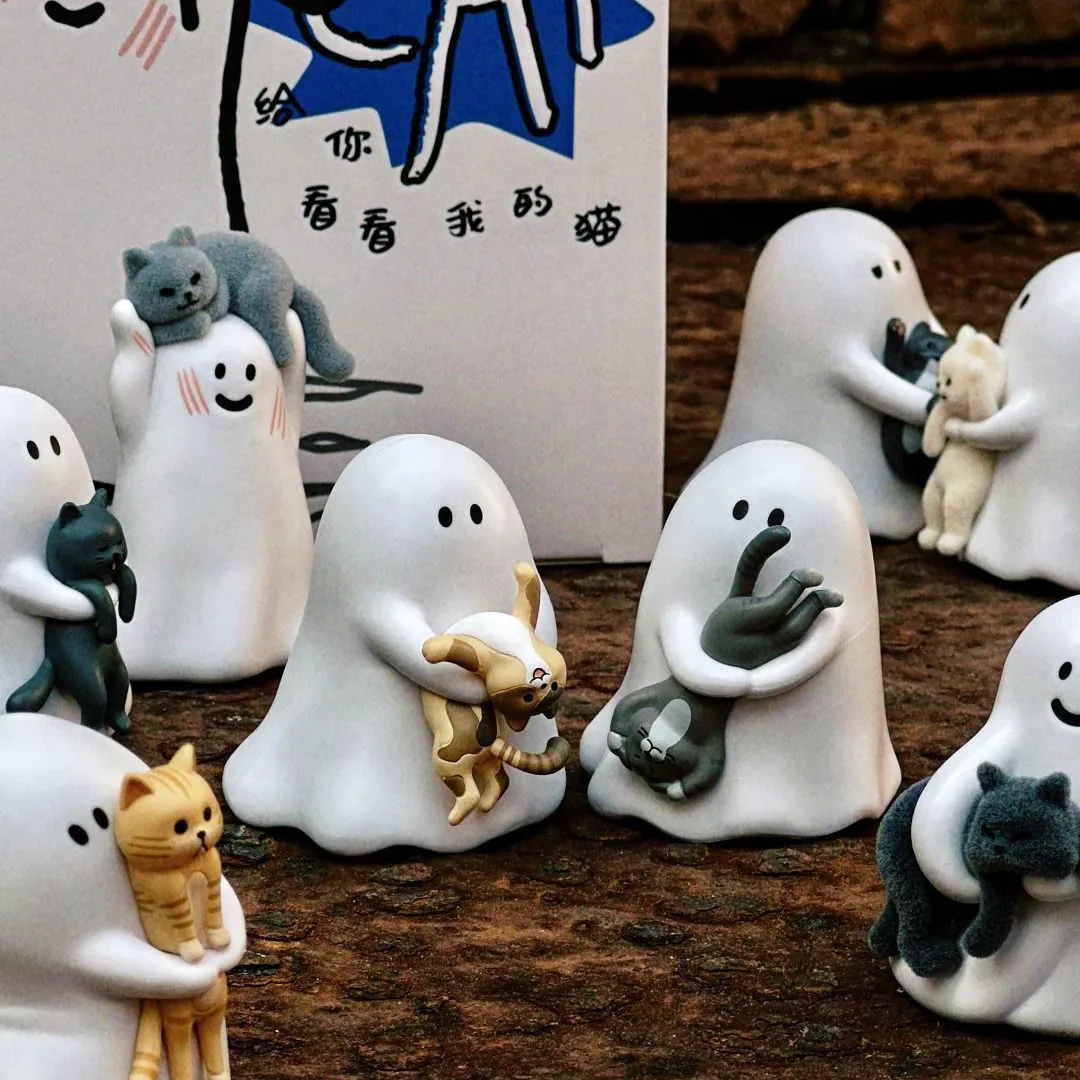 

52toys Ghost Behold My Cat Series Blind Box Each Style With A Luminous Effect Mini Cute Model Toy Mystery Box Surprise Fun Gifts