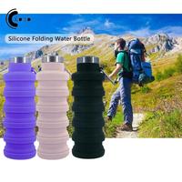 Silicone Water Bottle 500ml Portable Retractable Outdoor Bpa Free For Travel Camping Drinkware Kettle Outdoor Travel Sports Cup