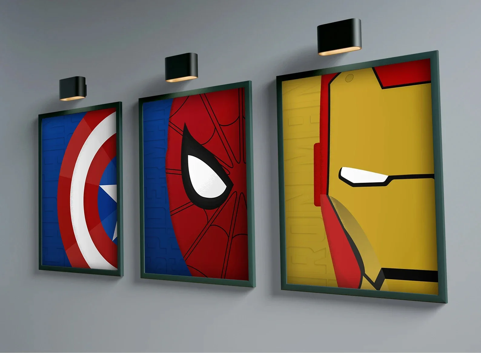 Disney mask Marvel Super hero The Avengers Home Room Decoration Wall decor poster Aesthetic Kids Room posters canvas painting