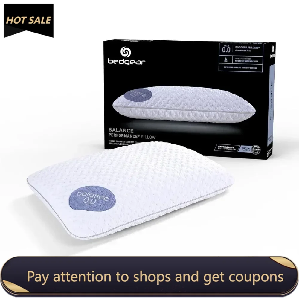 Balance Performance Pillow Size 0.0 - Firm Moisture Wicking Pillows for All Positions - Back Side Freight Free Sleeping Home