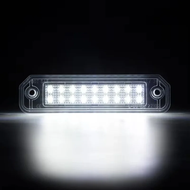 2pcs Error Free 3W 12V White SMD 18 LED Number License Plate Lights Lamps For Honda Civic EJ EG EK CR-X Del Sol Integra SJ EK3 view 6