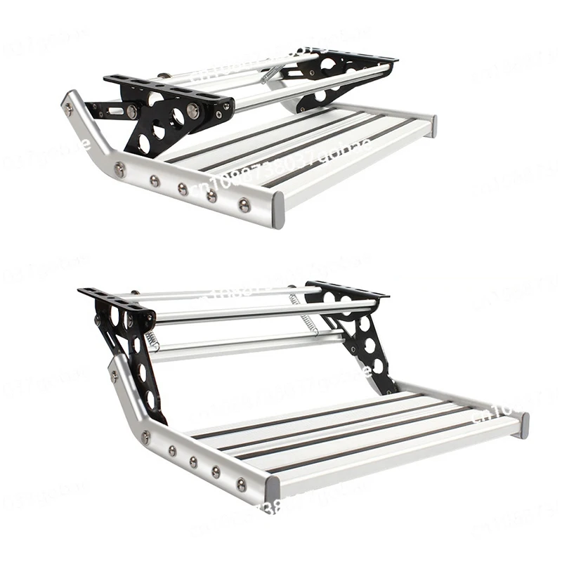 

Складная ступенька для прицепа на колесах для кемпера, высококачественный двухслойный алюминиевый сплав/однослойный с подсветкой, аксессуары для караванов