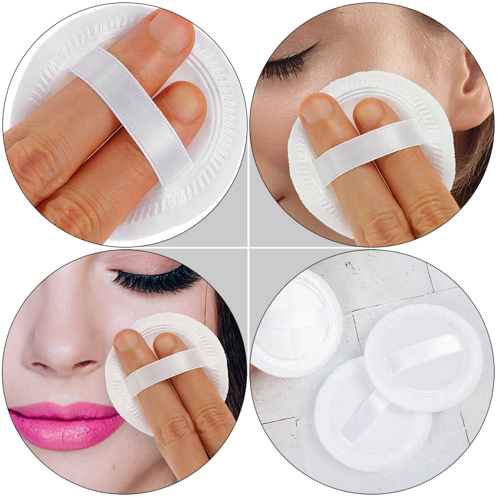 

15pcs Round Powder Puff 6cm Pure Cotton Flocked Beauty Makeup Applicators Cosmetics Tools Foundation Blend Rounded Puff