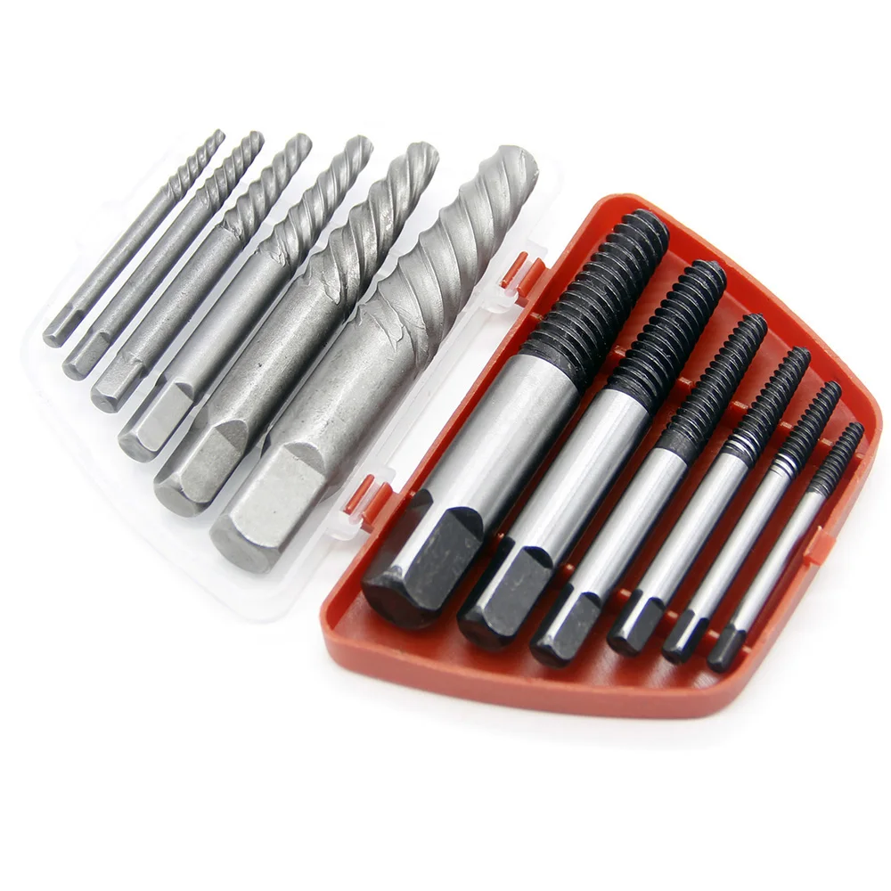 

5/6Pcs Screw Extractor Metal Drill Bit Set Damaged Screws Remover Extractor Woodworking Tools Broken Bolt Water Pipe Extractor