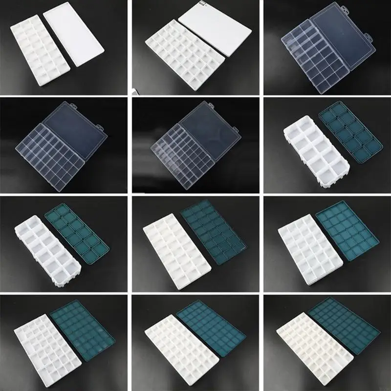 W89C 아티스트 페인트 세이버 팔레트 박스 페인팅 스토리지 스토리지 트레이 수채화 아크릴 구우체 유유 페인트 아트 용품