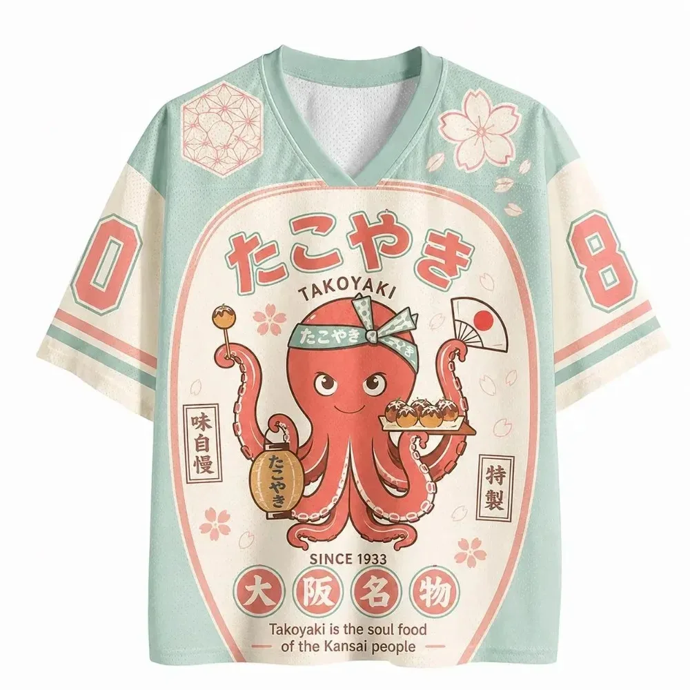 2026 Trend Große Ausgabe River Dolphin Brewery 3D-Druck Schnelltrocknendes V-Ausschnitt T-Shirt für Männer und Frauen in großen Größen Street Y2K Familienkleidung – Detail 7