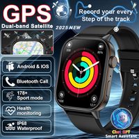 For xiaomi smart watch GPS 178+ sports mode HD Bluetooth call IP68 waterproof Health Tracking Compass  Voice Assist smart watch