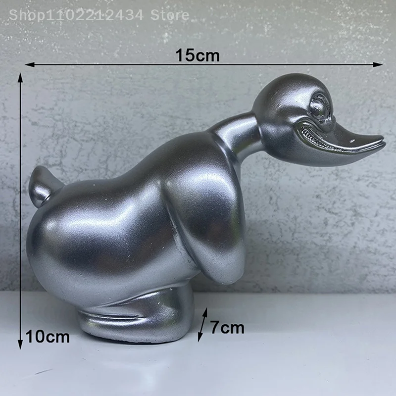 Angry Duck Car Hood Ornament Auto Front Hood Car Sticker Car Dashboard Alloy Strong Duck Decor For Car Decoration Accessories