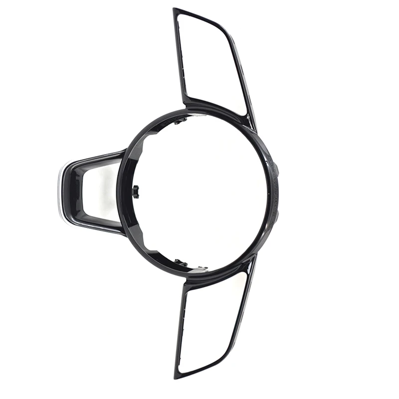 Рамка кнопки рулевого колеса для A4 B9, глянцевая черная рамка кнопки рулевого колеса автомобиля, аксессуары в сборе рулевого колеса