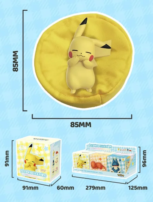 Pokemon Anime Actionfiguren Freizeit-Serie Blindbox Schlafposition Ornament Pikachu Meowth Rowlet Modellfiguren Geschenk – Detail 12