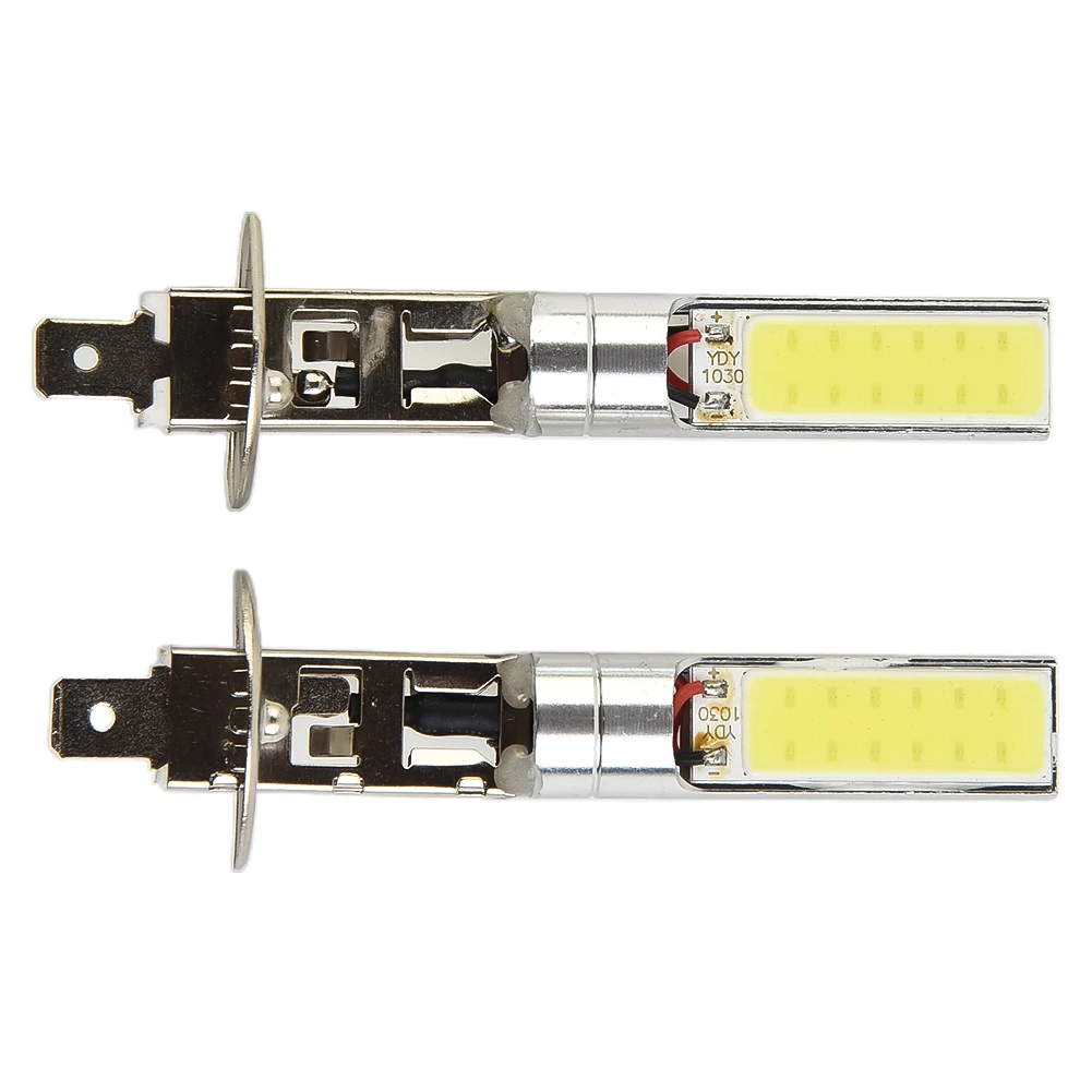 

Совершенно новые противотуманные фары, 2 шт., белые, 100000 часов, срок службы 6000 К, автомобильные фары из алюминиевого сплава H1, комплект светодиодов дальнего/ближнего света