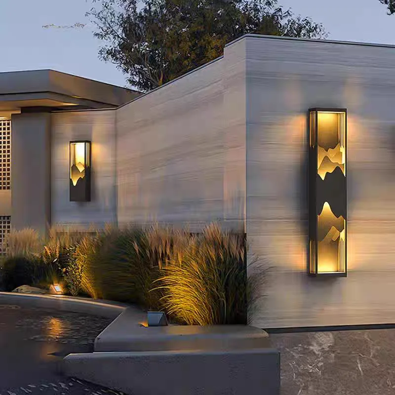 

Индивидуальный уличный садовый настенный светильник из нержавеющей стали, теплый белый, IP65, рейтинг 12 Вт, 24 Вт, светодиодный настенный светильник для декора двора, коридора