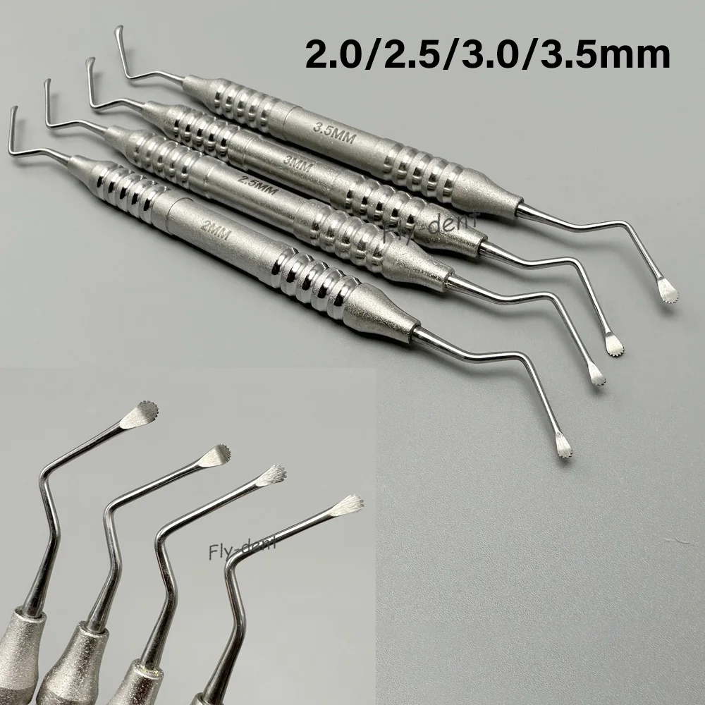 1Pc Dental Jagged Curette Periodontal Lucas Bone Curettes Serrated Spoon Stainless Steel Implant Surgical Tools