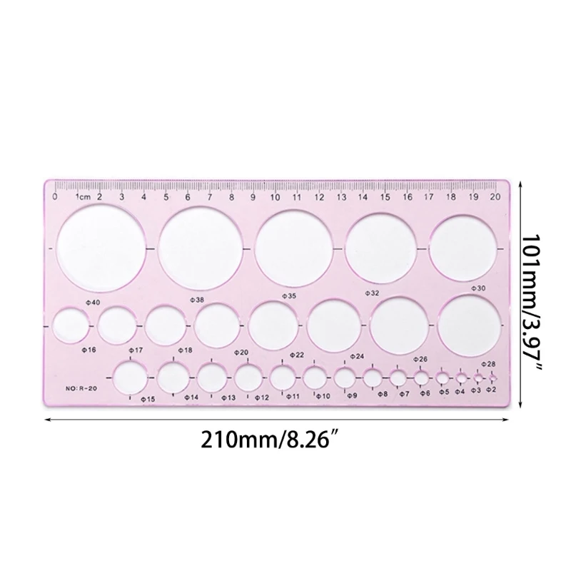 67JC Nipple Ruler Nipple Measuring Card Breast Flange Circle Ruler Sizing Ruler