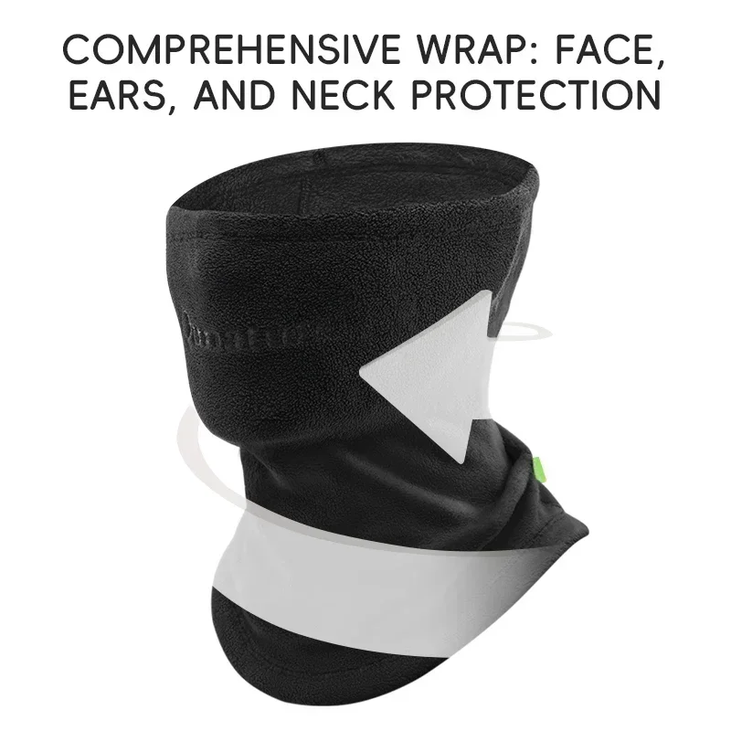 Qunature Thermal Face Cover Balaclava Winter Warmer Fleece Headband Skin-friendly Ski Tube Scarf Snowboard Half Face Mask