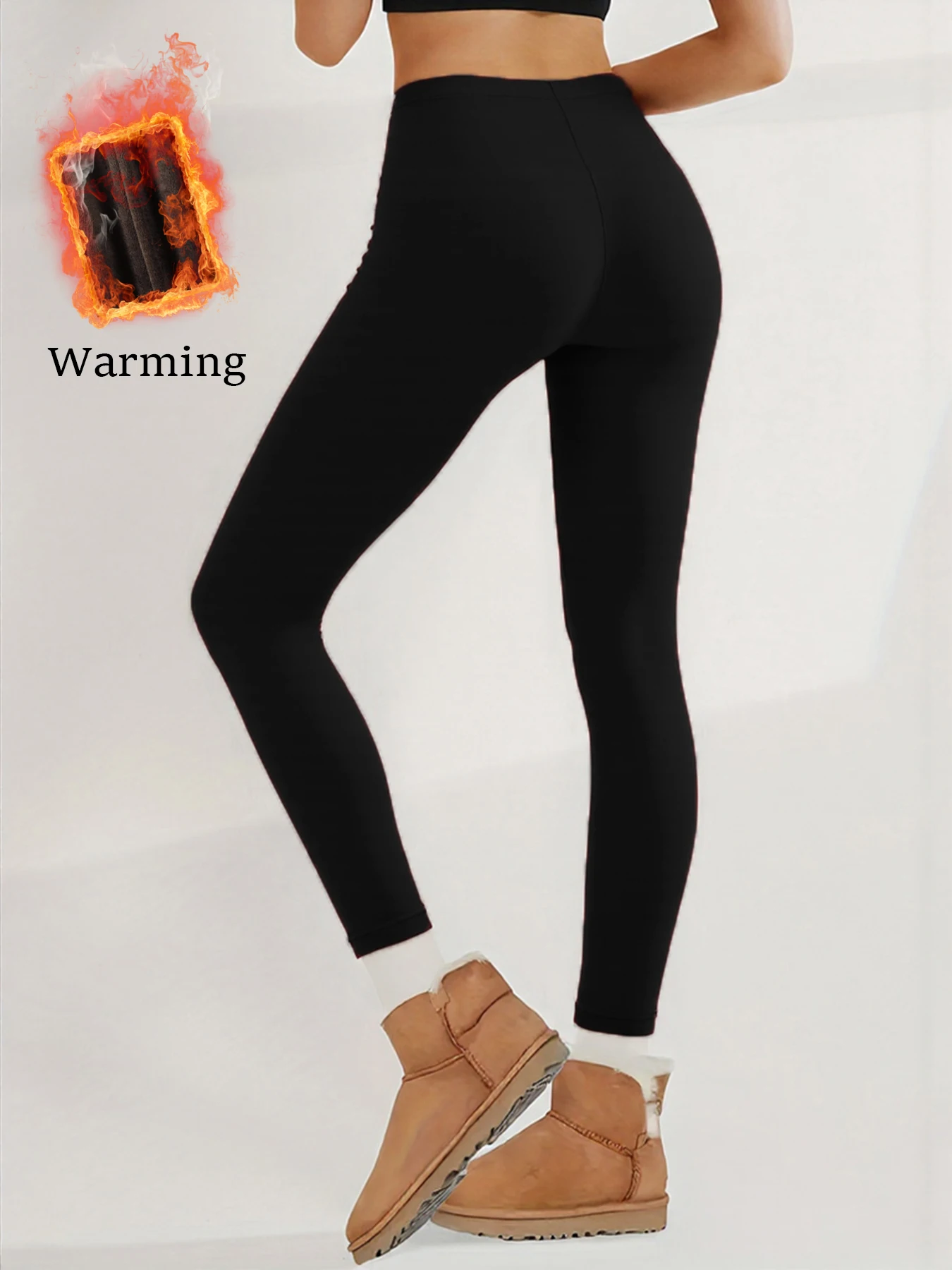 

Autumn Winter Warm Fleece Women Leggings Thicken High Waist Tights Elastic Slim Solid Color Legging Casual Soft Yoga Pants