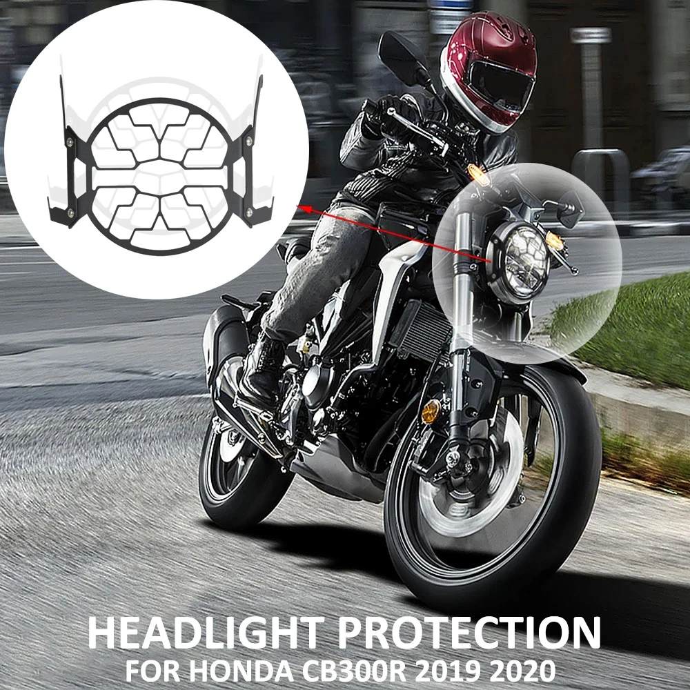 Motorcycle Headlight Protector Grille Guard Cover Protection Bracket Headlamp Mesh Grille FOR HONDA CB300R CB 300R CB300 R 2020