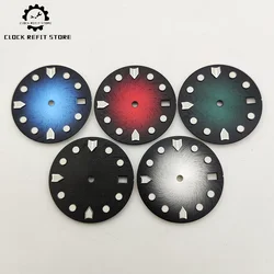 Gradient color aseptic luminous dial, green luminous, for NH35, 28.5 mm, watch assembly parts