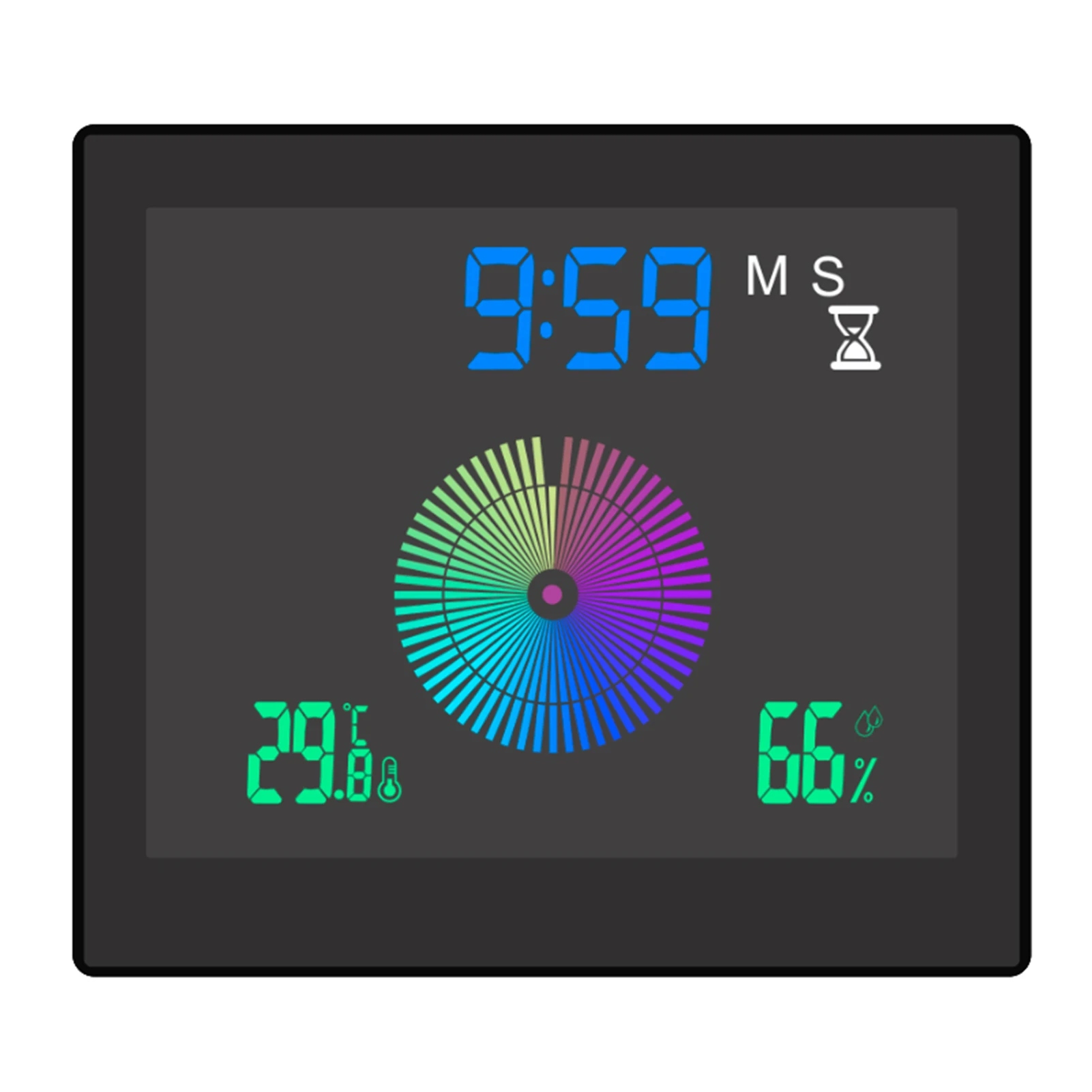 Bathroom Digital Clock Waterproof Temperature & Humidity Meter Thermometer Hygrometer LCD Display Upper/Lower Limit Dual Alarms