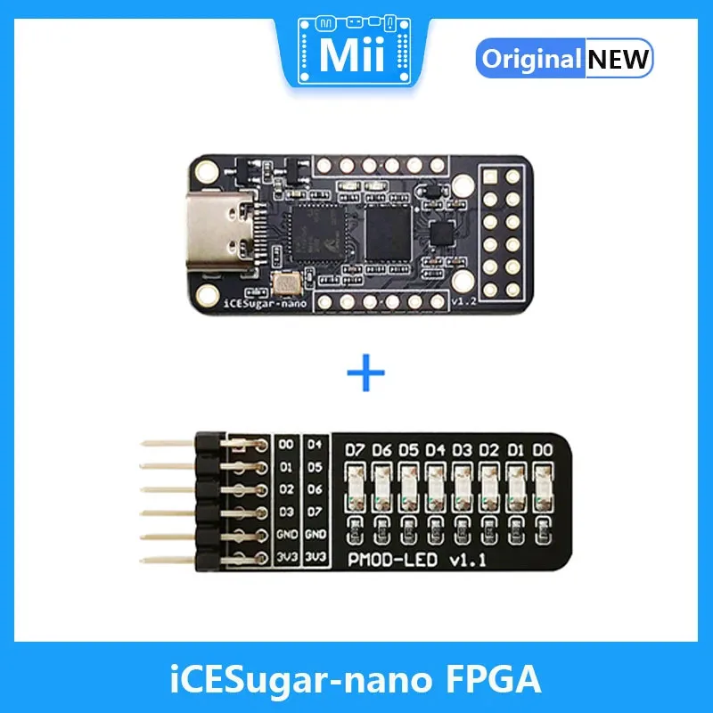 ICESugar-placa de desarrollo nano FPGA, RISC-V de código abierto, iCE40LP1k, conector PMOD estándar