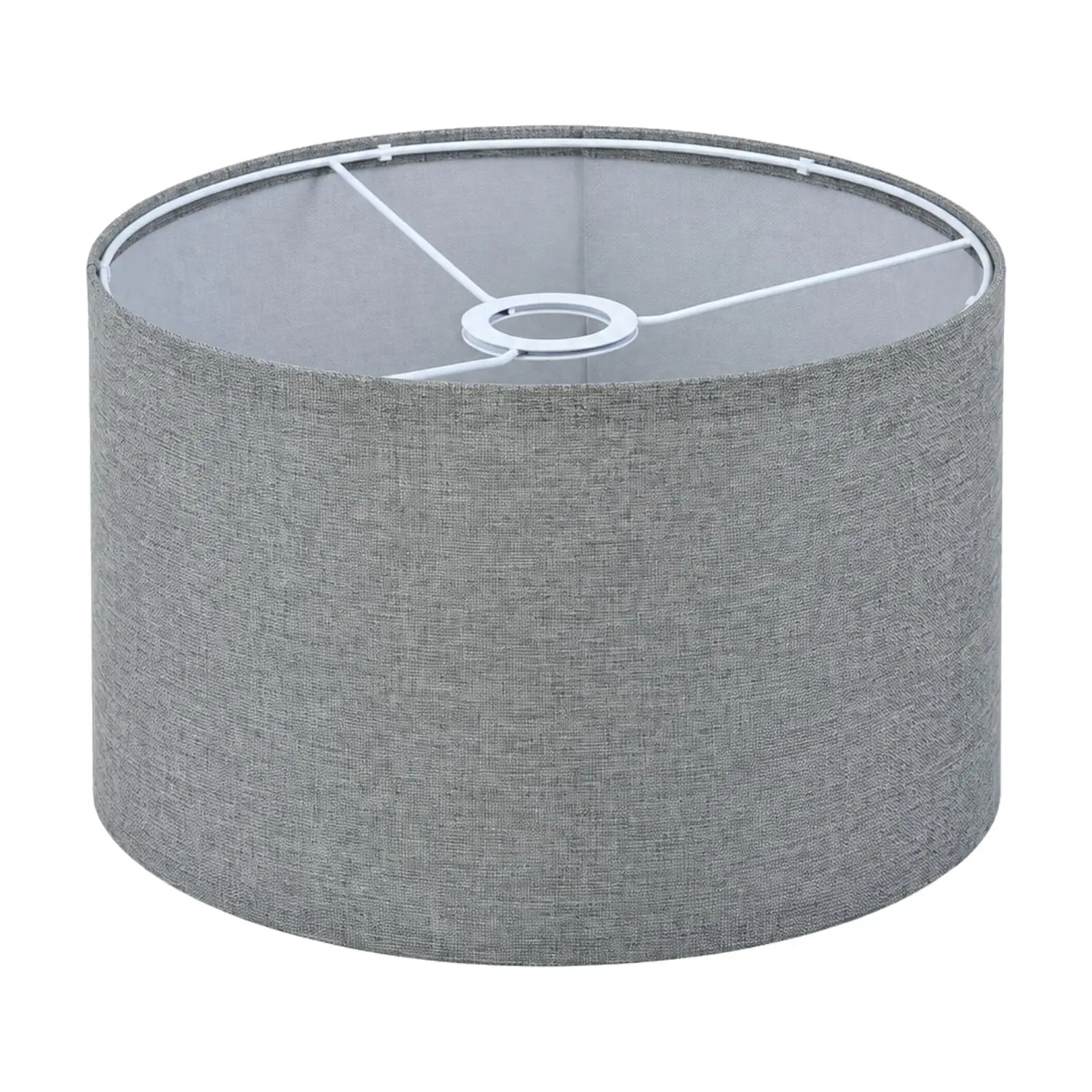 Cylindrical Textile Lampshade Decorative Lampshade with E27 Bulb Holder Opening Versatile Removable Textile Lamp Shade for