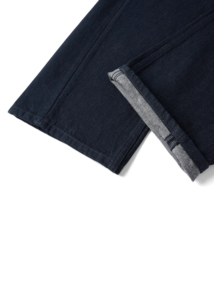SIMWOOD 2025 ฤดูใบไม้ร่วงใหม่สไตล์กระโปรง 12.5oz ผ้า Super หลวมกางเกงยีนส์ PLUS ขนาดสีเดิม DENIM กางเกง