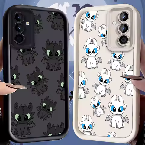 T-Toothless Case for Samsung Galaxy S25 Ultra Plus S24 S23 S22 S21 S20 FE A73 A72 A71 A56 A55 A54 5G A52 A52S A51 4G Soft Cover