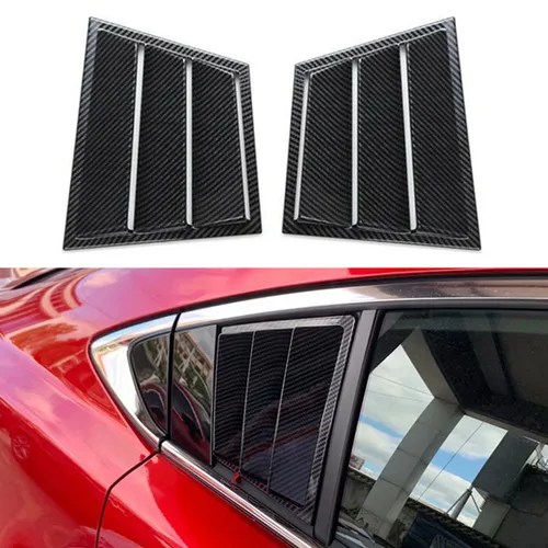 Imagen 1 del producto Para Mazda 6 Atenza 2014 2015 2016 2017 2018 2019 2020 2021 cubierta de persiana de ventana trasera de coche embellecedor de ventilación lateral cubierta de parabrisas