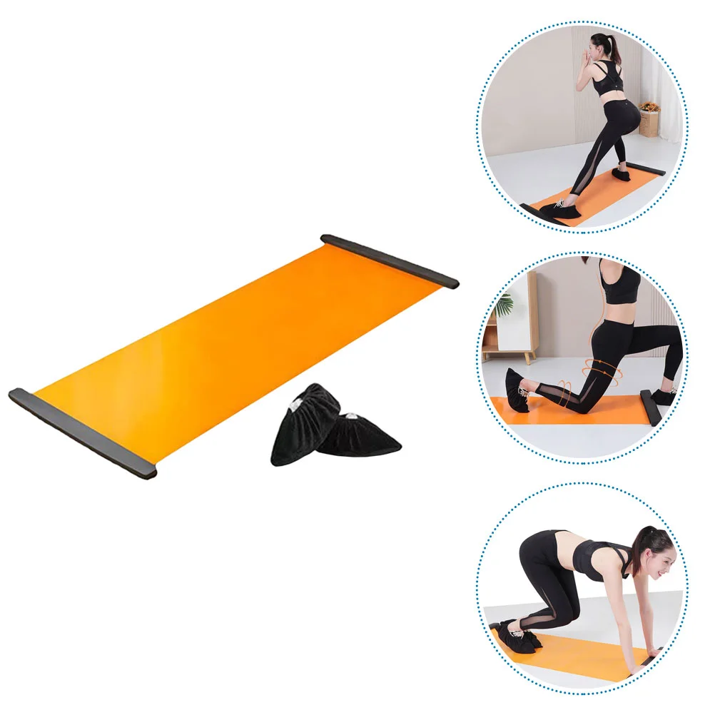 Indoor Slide Board 140CMX50CM Skating Mat NonSlip Pad Fitness Equipment for Home Office Core Leg Training Balance Skills