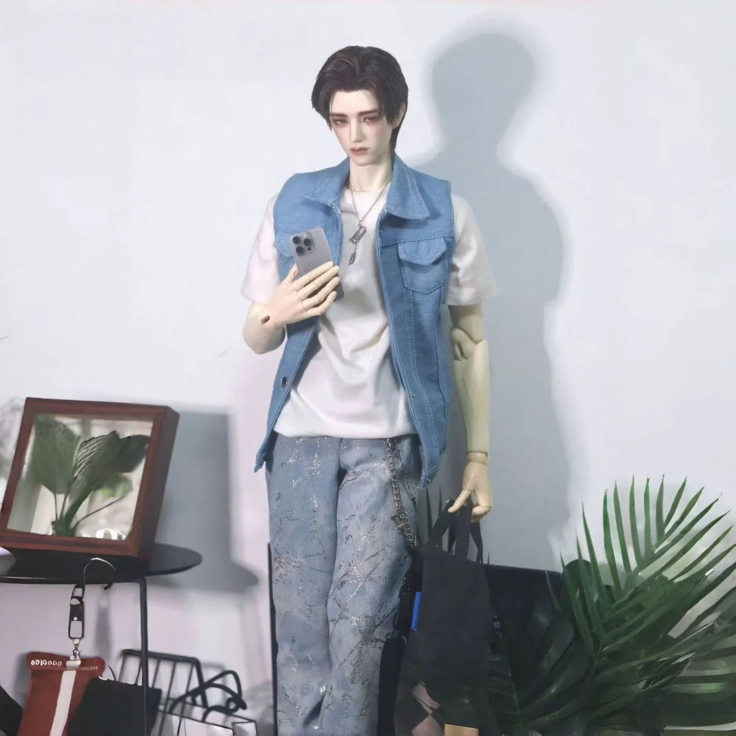 

Кукольный костюм подходит для куклы Id75 Bjd 1/3 Повседневный повседневный джинсовый костюм Одевание в подарок Play House 75 см Аксессуары для кукол, без куклы